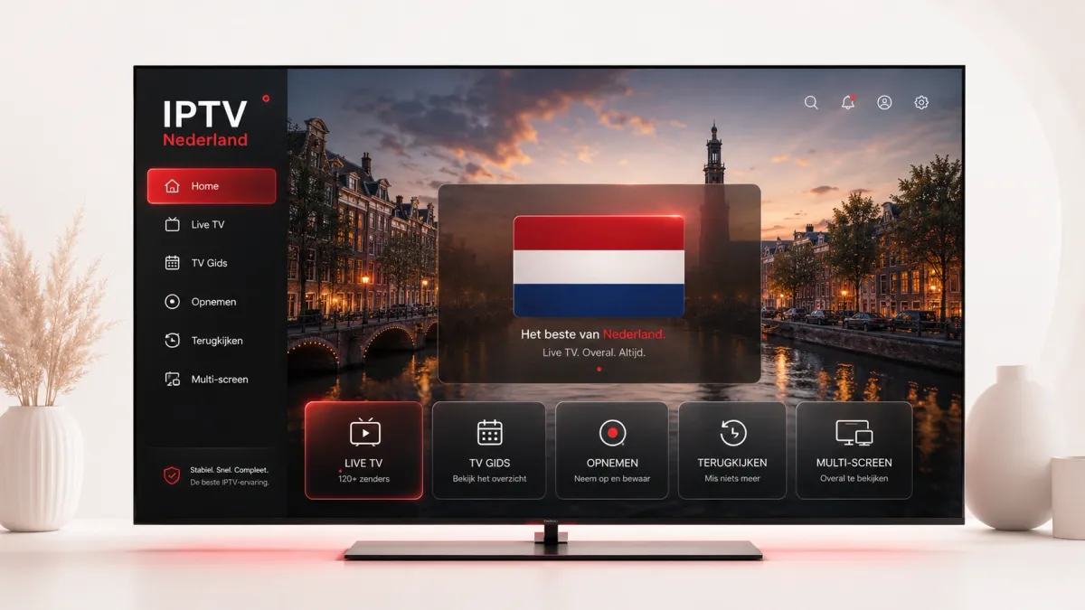 Hovedillustrasjon for 2026-guiden til å installere IPTV Smarters Pro på en Samsung Smart TV.